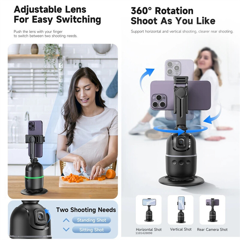 P03 Gimbal stabilizator za mobilni telefon AI 360 Follow Selfie Stand Face Tracking Desktop Gimbal za mobitele i kamere
