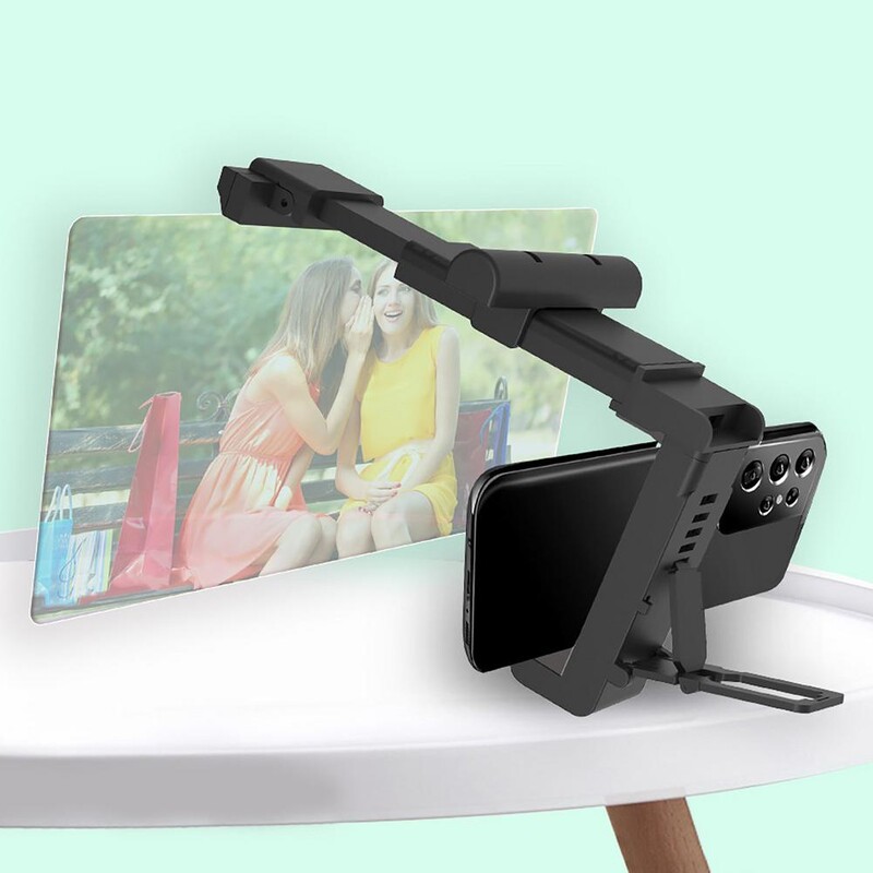 10 colių ekrano didintuvas HD sulankstomas stiprintuvas mobiliajam telefonui su reguliuojamo kampo išmaniojo telefono ekrano didintuvo stovu mobilusis telefonas