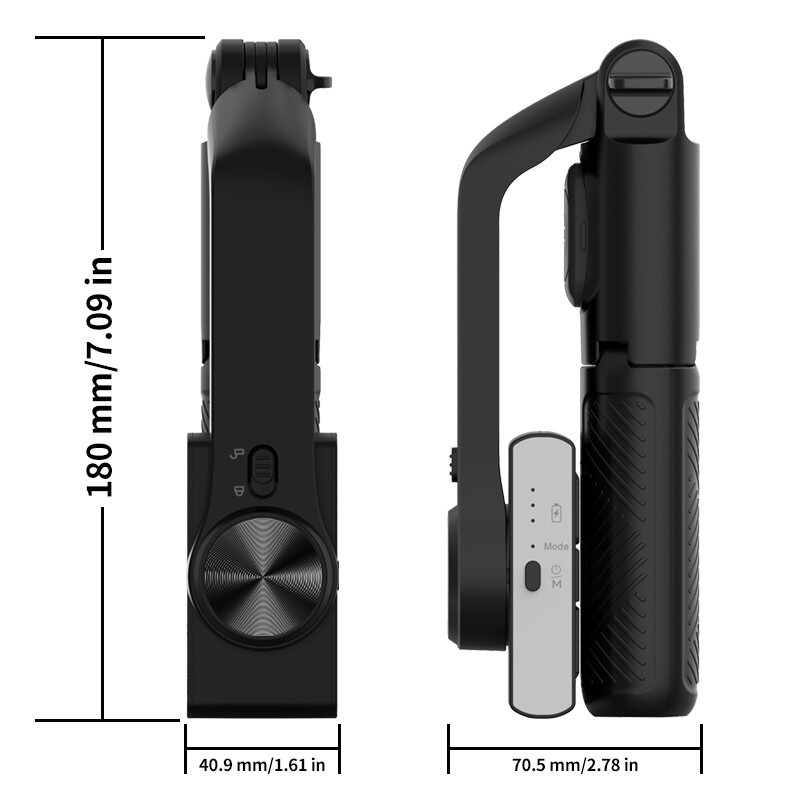 Ručni gimbal stabilizator za pametni telefon 1-osni sa selfie štapom stativ Bežični Bluetooth daljinski upravljač za iPhone Android