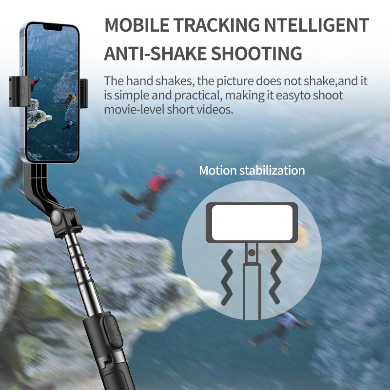 Ručni gimbal stabilizator za pametni telefon 1-osni sa selfie štapom stativ Bežični Bluetooth daljinski upravljač za iPhone Android