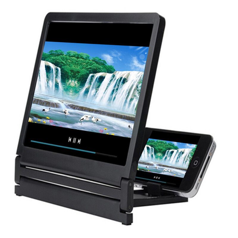 Universalus 3D mobiliojo telefono ekrano didinimas 2–3 kartus HD vaizdo stiprintuvas Akių apsauga Padidinti stalinį stovą Sulankstomas telefono laikiklis