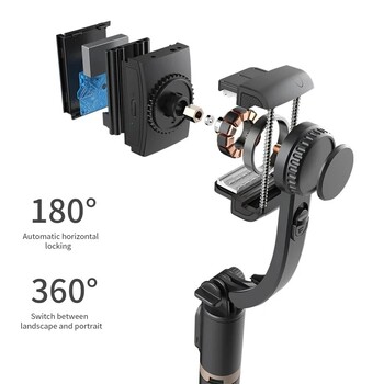 Q08 Handheld Gimbal Stabilisateur Estabilizador Selfie Stick Fill Light Smartphone Action Kameralar Bluetooth Tripod Gymba