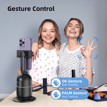 Selfieshow P03 Stabilizer 360°Auto Face Tracking AI Gimbal All-in-one Επιτραπέζιο Τηλέφωνο Τρίποδο για Smartphone Video Vlog Ζωντανά