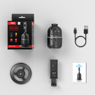 „Selfieshow P03“ stabilizatorius 360° automatinis veido sekimo AI „Gimbal“ „viskas viename“ stalinio telefono laikiklio trikojis, skirtas išmaniajam telefonui Vaizdo įrašų įrašas „Live“