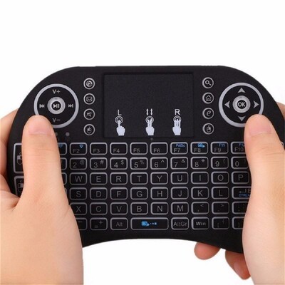 LORYI Mini bežična tipkovnica s pozadinskim osvjetljenjem Bluetooth tipkovnica s Touchpadom 2,4 GHz za Android TV Box Smart TV Igra Tablet PS3 Telefon