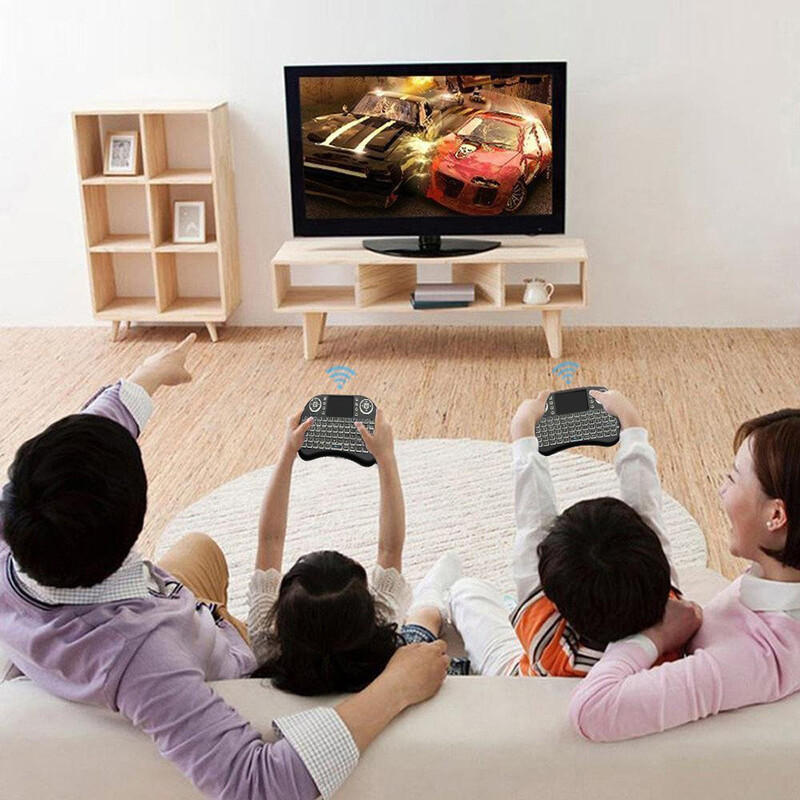 LORYI Mini bežična tipkovnica s pozadinskim osvjetljenjem Bluetooth tipkovnica s Touchpadom 2,4 GHz za Android TV Box Smart TV Igra Tablet PS3 Telefon