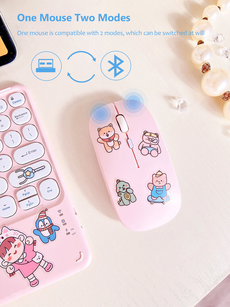 9 10 11 inčni iPad Tipkovnica Miš Bežični Bluetooth Teclado za iPad Pro Air 4 Xiaomi Samsung Huawei Tablet Android IOS Windows