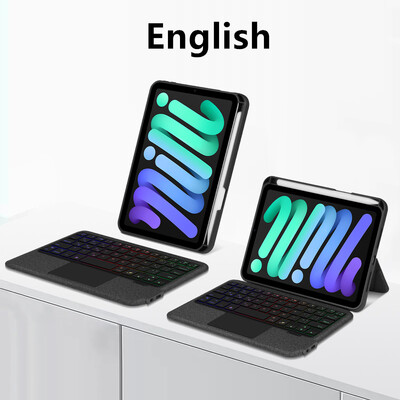Ασύρματο οπίσθιο φωτισμό πληκτρολογίου HUWEI TouchPad για iPad Mini 6 2021 Μαγική θήκη πληκτρολογίου 8,3 ιντσών για κάλυμμα 6ης γενιάς Mini 6
