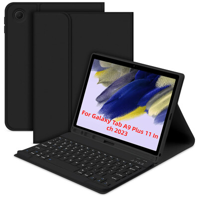 Για Samsung Galaxy Tab A9 Plus 11 ιντσών θήκη με κάλυμμα πληκτρολογίου συμβατό με Bluetooth Αυτόματο ύπνο/αφύπνιση με θήκη μολυβιού με ποντίκι