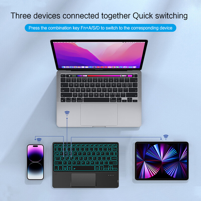 Bluetooth tastatūra Lenovo Yoga Tab 11 YT-J706F YT-J706X planšetdatora korpusam Bezvadu tastatūra ar skārienpaneli