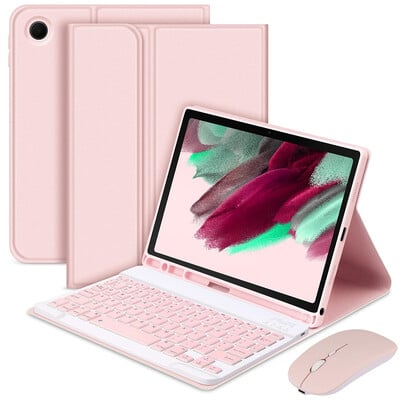 Για Samsung Galaxy Tab A9 Plus 11 ιντσών Θήκη πληκτρολογίου Auto Sleep/Wake Αποσπώμενο πληκτρολόγιο BT με Δερμάτινο κάλυμμα φύλλου θήκης μολυβιού