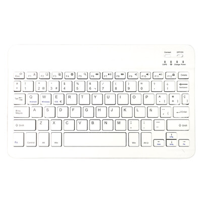 10 colių nešiojama mini belaidė „Bluetooth“ ispanų rusų korėjiečių klaviatūra, skirta „iPad XiaoXin Pad“ planšetiniam kompiuteriui, nešiojamam kompiuteriui „iOS Android“ telefonui