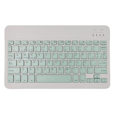 10 colių nešiojama mini belaidė „Bluetooth“ ispanų rusų korėjiečių klaviatūra, skirta „iPad XiaoXin Pad“ planšetiniam kompiuteriui, nešiojamam kompiuteriui „iOS Android“ telefonui