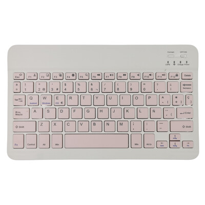 10 colių nešiojama mini belaidė „Bluetooth“ ispanų rusų korėjiečių klaviatūra, skirta „iPad XiaoXin Pad“ planšetiniam kompiuteriui, nešiojamam kompiuteriui „iOS Android“ telefonui