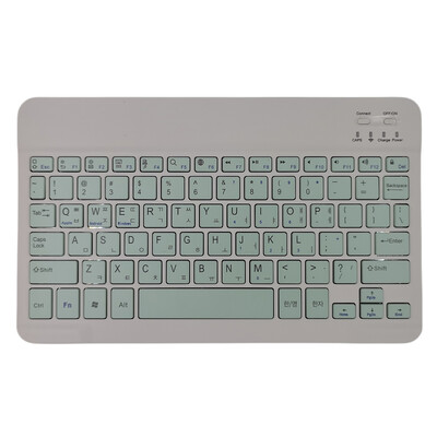 10 colių nešiojama mini belaidė „Bluetooth“ ispanų rusų korėjiečių klaviatūra, skirta „iPad XiaoXin Pad“ planšetiniam kompiuteriui, nešiojamam kompiuteriui „iOS Android“ telefonui