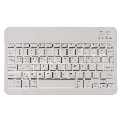 10 colių nešiojama mini belaidė „Bluetooth“ ispanų rusų korėjiečių klaviatūra, skirta „iPad XiaoXin Pad“ planšetiniam kompiuteriui, nešiojamam kompiuteriui „iOS Android“ telefonui