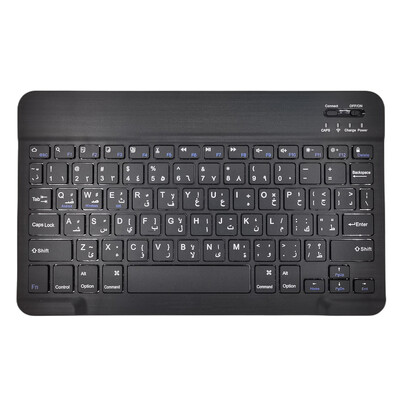 10 colių nešiojama mini belaidė „Bluetooth“ ispanų rusų korėjiečių klaviatūra, skirta „iPad XiaoXin Pad“ planšetiniam kompiuteriui, nešiojamam kompiuteriui „iOS Android“ telefonui