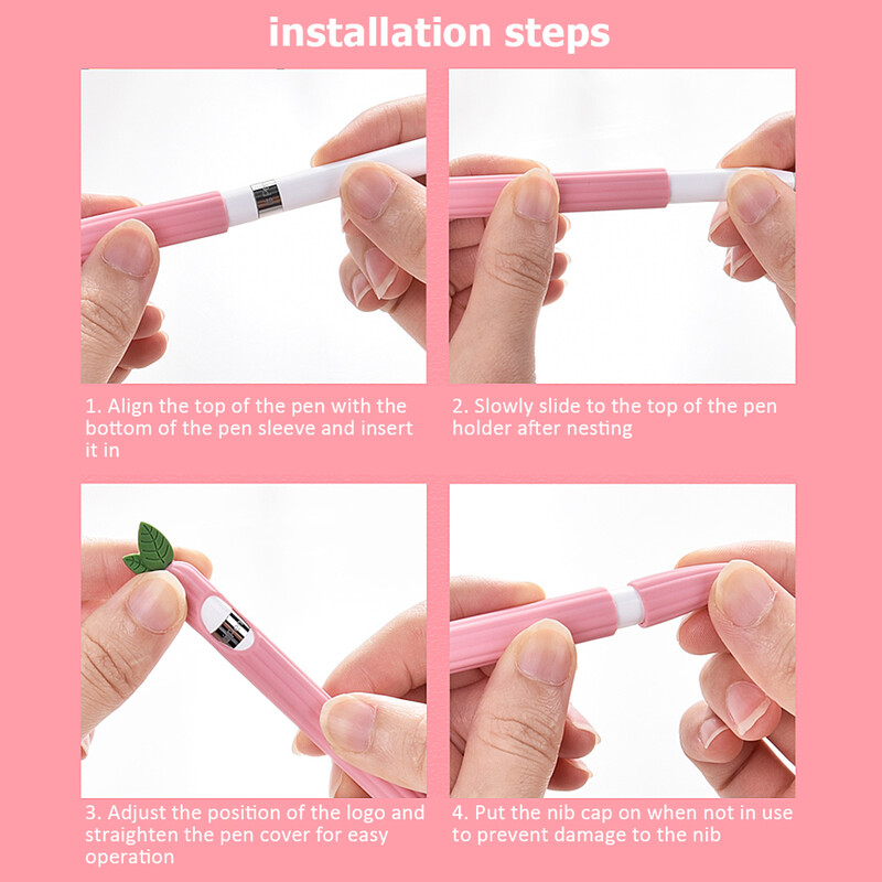 Slatka crtana mekana silikonska pernica, navlaka za Apple Pencil 2 Generation Anti-Loss silikonska kapica za pero za iPad Pencil 1. navlaka