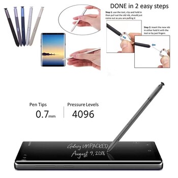 Γνήσιο στυλό S Stylus οθόνης αφής για Samsung Galaxy Note 8 SM-N950 N950P N950V SM-N9508 Αντικατάσταση Capacitive Stylus Pen+Logo