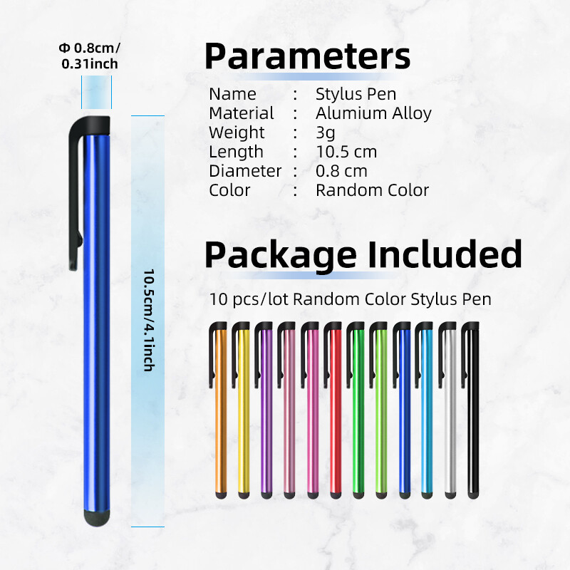 10Pcs 7.0 kapacitivna olovka za zaslon osjetljiv na dodir za iPad Pro iPhone Univerzalni tablet PC olovke za mobilni telefon s mekom glavom Stylus olovke za dodir