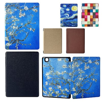 Husa din piele pentru KOBO AURA EDITION 2 Husa 6 inch N236 eReader Ebook Funda Capa Folio Magnetic Auto Wake Sleep Print Book Cover