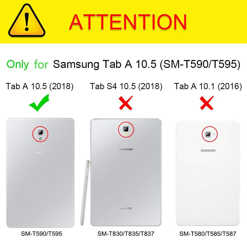 Itin plonas dėklas, skirtas Samsung Galaxy Tab A A2 10.5 T590 stovo dangtelis, skirtas Samsung Galaxy 10.5 SM-T590 SM-T595 10.5 2018 planšetinių kompiuterių dėklai