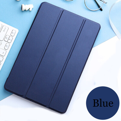 Θήκη tablet για Apple ipad 10,2" PU Δερμάτινο Smart Sleep ξύπνιο θεμέλιο Trifold Stand Συμπαγές κάλυμμα για iPad7 2019 A2197 A2200 A2198
