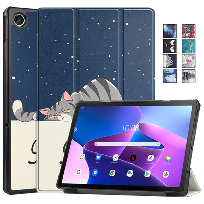 Lenovo Tab K10 Pro vāciņam TB223FC TB226XC jauks krāsots ādas statīva cietais vāciņš Lenovo K10 Pro korpusam bērniem 10,6 collas