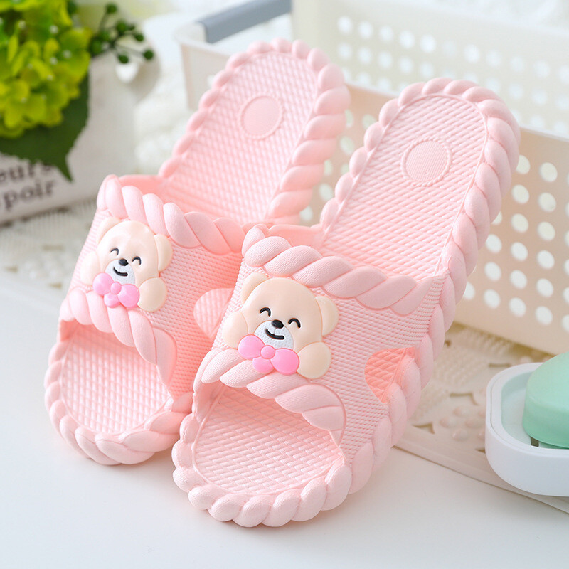 2019. Kreativne ljetne neklizajuće kućne PVC kupaonske sandale za žene, parove, kućne papuče s medvjedom iz crtanog filma za muškarce, veleprodaja