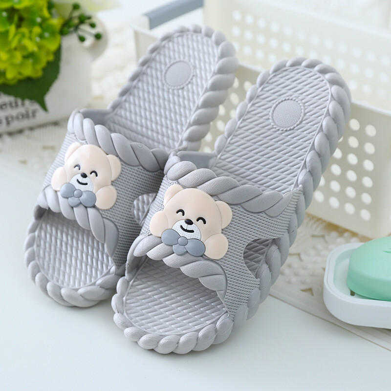 2019. Kreativne ljetne neklizajuće kućne PVC kupaonske sandale za žene, parove, kućne papuče s medvjedom iz crtanog filma za muškarce, veleprodaja