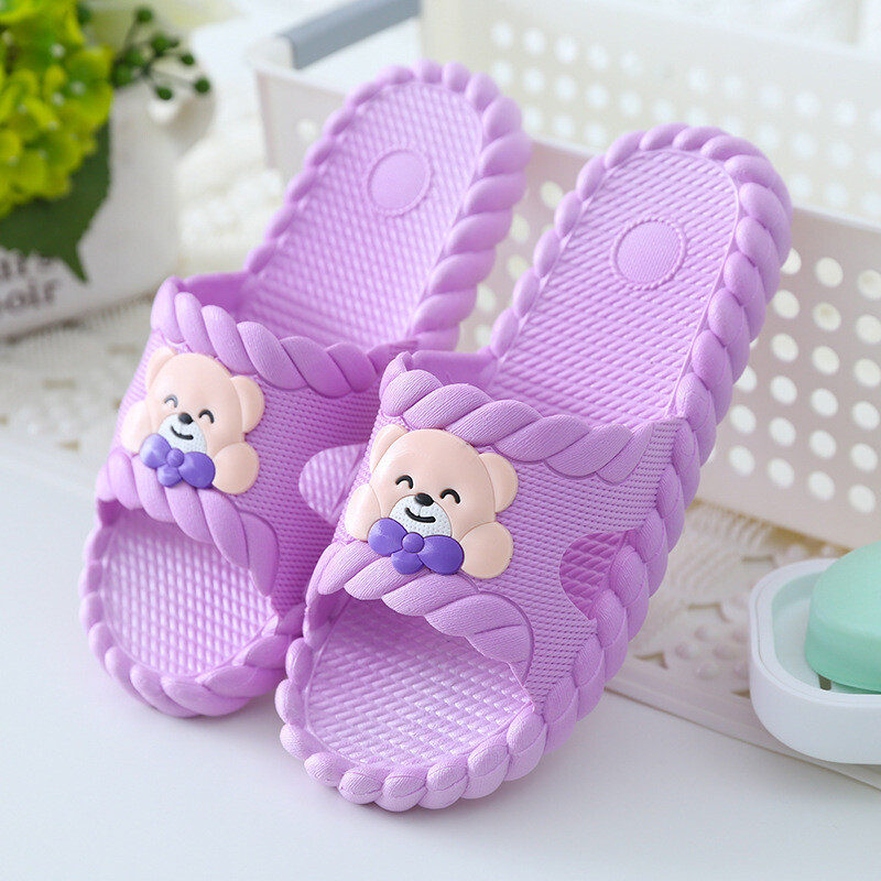 2019. Kreativne ljetne neklizajuće kućne PVC kupaonske sandale za žene, parove, kućne papuče s medvjedom iz crtanog filma za muškarce, veleprodaja