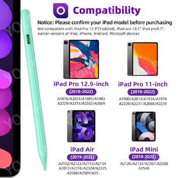 Μολύβι για iPad 10ης/9ης γενιάς Στυλό στυλό για iPad Air 5ης/4ης γενιάς με απόρριψη παλάμης Συμβατό με iPad 2018-23