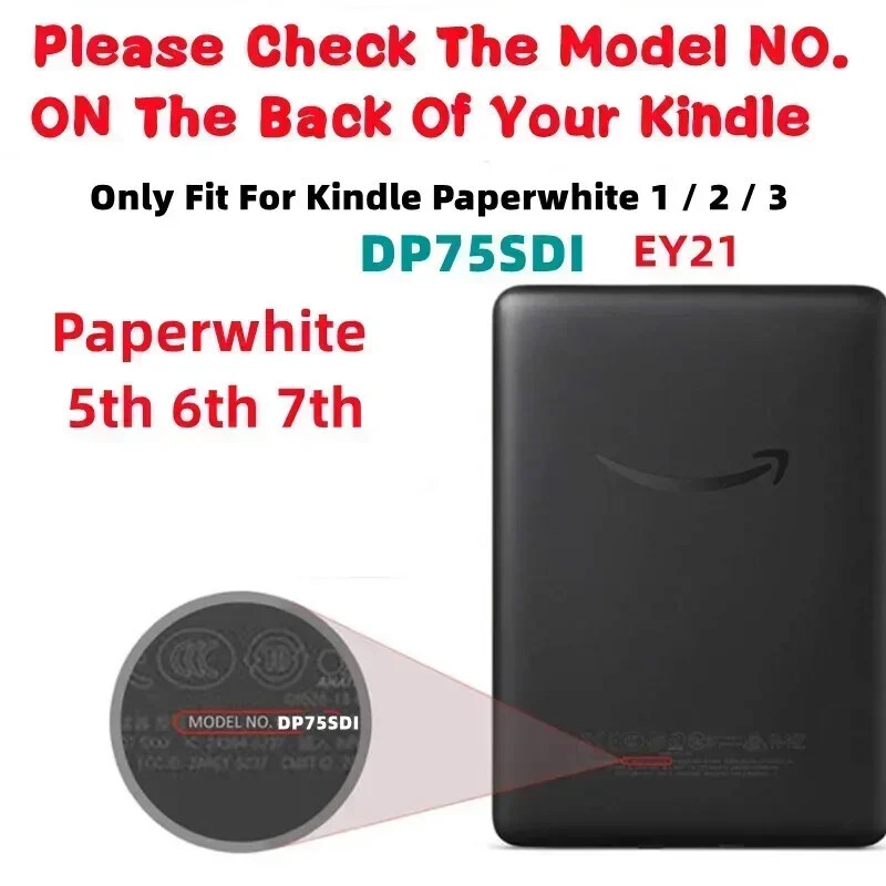Printed Shell Case za Kindle Paperwhite 7th 6th 5th Generation 2015 2013 2012 Release DP75SDI EY21 Magnetic Smart Sleep Cover