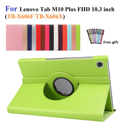 Za Tab M10 FHD Plus Zaštitna maska i postolje Folio Case za Lenovo Tab M10 Plus FHD TB-X606F 10.3 Pu kožna futra sa olovkom