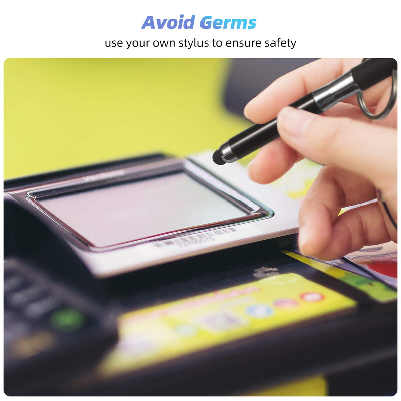 2-ühes Stylus Pen Mini mahtuvuslikud pliiatsid võtmehoidjaga, pehme otsaga sisestuspliiats, telefoni tahvelarvuti ekraan puutepliiats, kaasaskantav tööriist