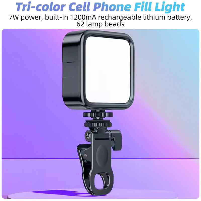 Prijenosno LED svjetlo za selfije za iPhone Samsung iPad Mobilni telefon Laptop Clip Ring Bljeskalica Fill Light Lampa za fotografije i video fotografije