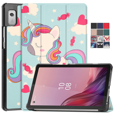 Pentru Lenovo Tab M9 TB310FU 2023 Carcasă 9 inch drăguț unicorn fluture vopsit dur PC din spate carcasa tabletei pentru Lenovo Tab M9 husă copii