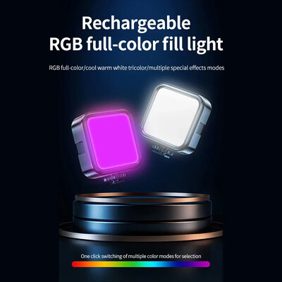 Puna boja Mini RGB žarulja za punjenje Live Photography LED prijenosna ambijentalna svjetiljka Beauty Phone Kamera džepno svjetlo Podesiva svjetlina