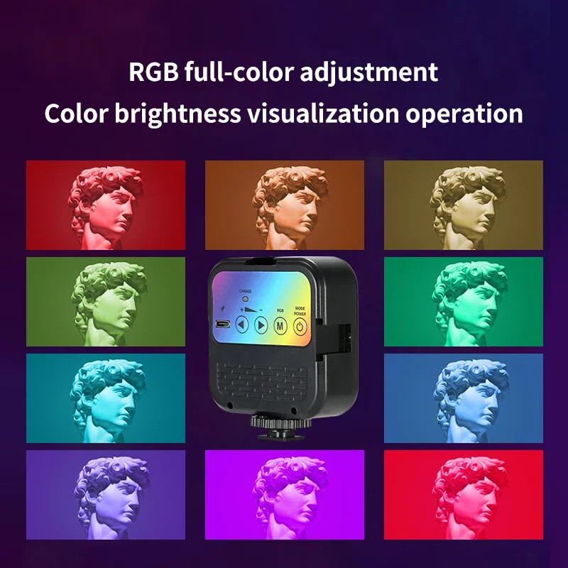 Puna boja Mini RGB žarulja za punjenje Live Photography LED prijenosna ambijentalna svjetiljka Beauty Phone Kamera džepno svjetlo Podesiva svjetlina