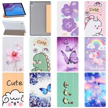 Tablet για Funda Lenovo Tab M10 HD tb x306f x306x Θήκη Cute Painted PU Δερμάτινο TPU Πίσω κάλυμμα Για Lenovo Tab M10 HD Θήκη 2ης γενιάς