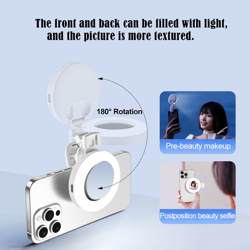 Prijenosna punjiva Led svjetiljka Ogledalo sa svjetlosnim prstenom Led svjetlo za selfije Led svjetlo za telefon Svjetlo za ispunu Svjetlo za osvjetljenje selfija Kamera