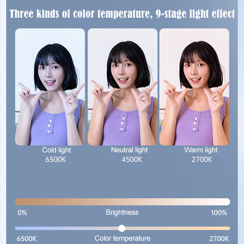 Prijenosna punjiva Led svjetiljka Ogledalo sa svjetlosnim prstenom Led svjetlo za selfije Led svjetlo za telefon Svjetlo za ispunu Svjetlo za osvjetljenje selfija Kamera