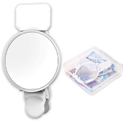 Selfie Reflector Mirror Svjetlo za punjenje mobilnog telefona sa stabilnom kopčom Univerzalno stražnje selfie Clip Mirror Svjetlo za selfije za fotografiranje