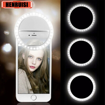 Φορητό Selfie Fill Light Ring Κινητό Τηλέφωνο Ζωντανή μετάδοση Βίντεο Φωτογραφία Φωτεινός δακτύλιος Ρυθμιζόμενος Φωτεινότητα Selfie 2024