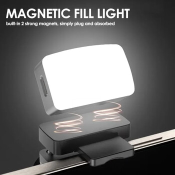 Mini Magnetic Fill Light for DJI Insta360 Handheld Camera Αξεσουάρ Ρυθμιζόμενο φως βίντεο LED 6500K Φωτισμός Selfie για κινητό τηλέφωνο