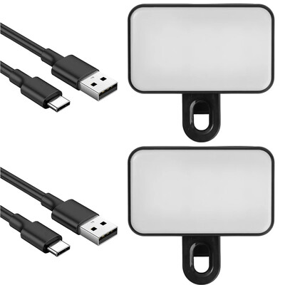 Punjivo LED svjetlo za selfie s 3 načina osvjetljenja Podesiva svjetlina Video svjetla Spojnica za IPhone IPad Laptop Makeup Vlog
