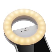 Mobilni telefon LED svjetlo za selfi prsten USB punjenje Bezstupanjsko zatamnjivanje fotografije Fill Light Clip On Okrugla lampa za IPhone Samsung