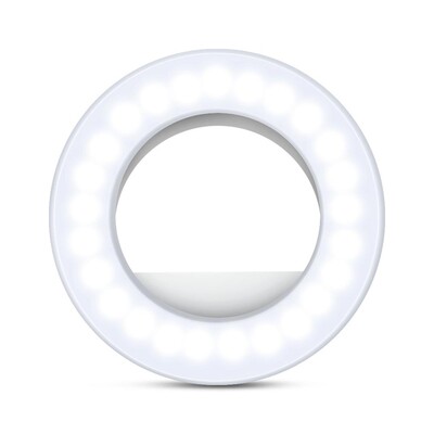 Mobilni telefon LED svjetlo za selfi prsten USB punjenje Bezstupanjsko zatamnjivanje fotografije Fill Light Clip On Okrugla lampa za IPhone Samsung