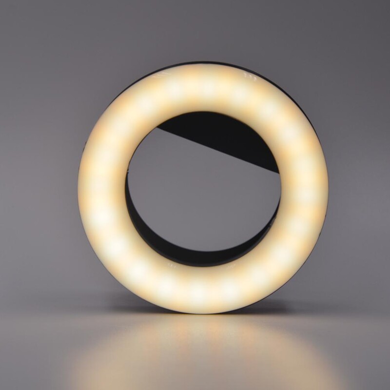 Mobilni telefon LED svjetlo za selfi prsten USB punjenje Bezstupanjsko zatamnjivanje fotografije Fill Light Clip On Okrugla lampa za IPhone Samsung