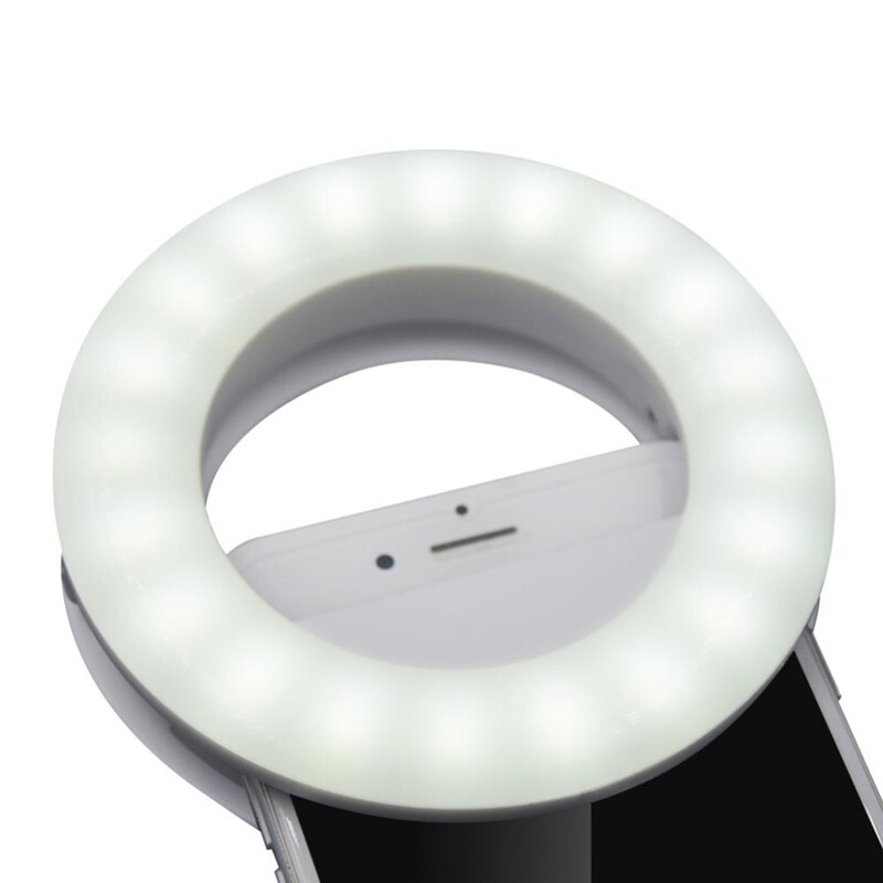 Mobilni telefon LED svjetlo za selfi prsten USB punjenje Bezstupanjsko zatamnjivanje fotografije Fill Light Clip On Okrugla lampa za IPhone Samsung